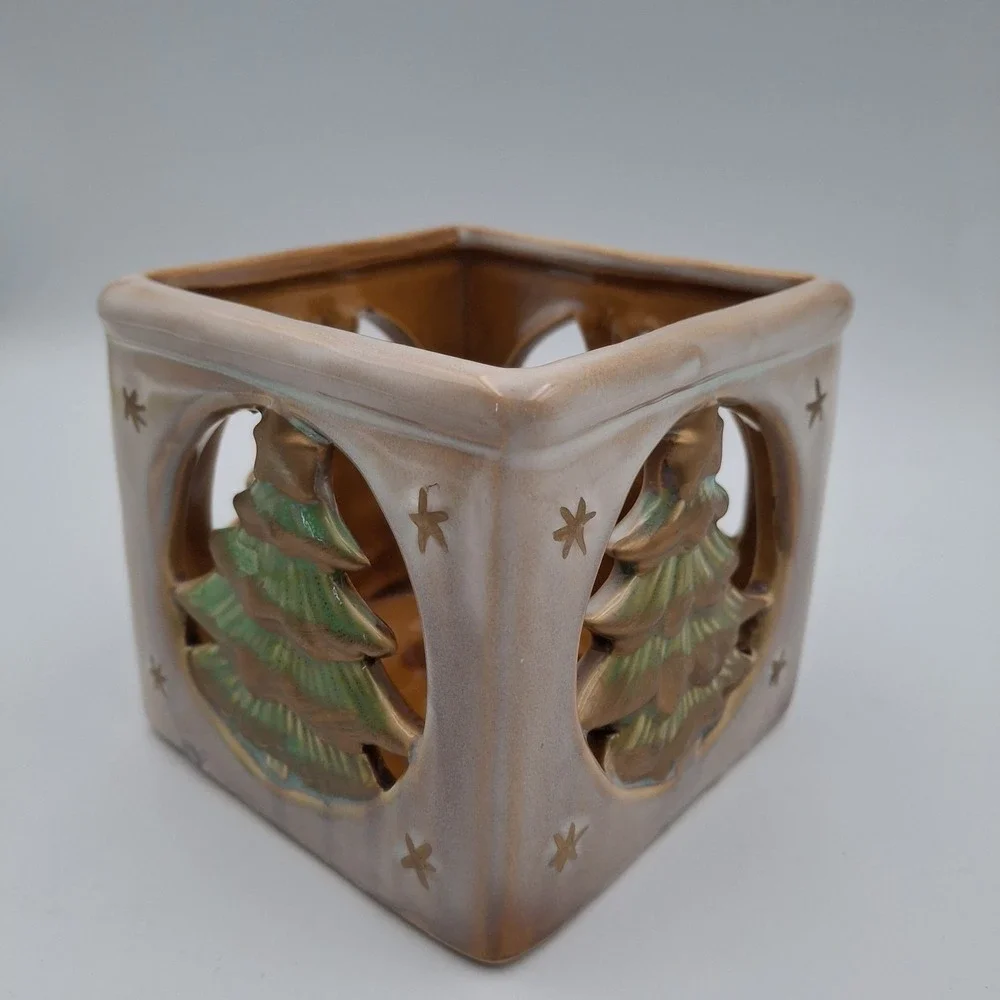 Luminessence Ceramic Votive‎ Candleholder Winter Christmas Tree 4